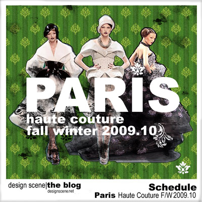 Paris Haute Couture Schedule 2009.10
