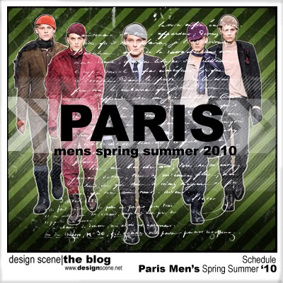 Paris Menswear SS 2010 Fashion Week Schedule