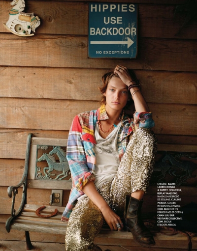 Daria Werbowy by Cass Bird for Elle France