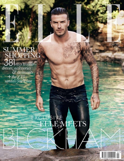 David Beckham for Elle UK July 2012