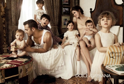 Enrique Palacios and Bianca Balti for Dolce & Gabbana Baby Campaign by Giampaolo Sgura
