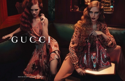 Karmen Pedaru & Nadja Bender for Gucci Pre Fall 2012
