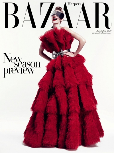 Julia Stegner in Alexander McQueen by Paola Kudacki for Harper’s Bazaar UK