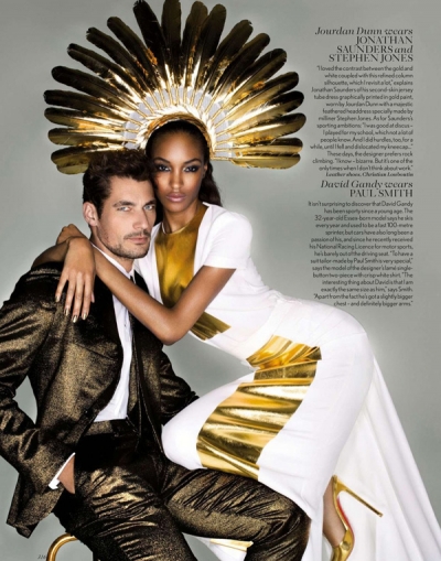 Supermodels in Midas Touch by Nick Knight for Vogue UK
