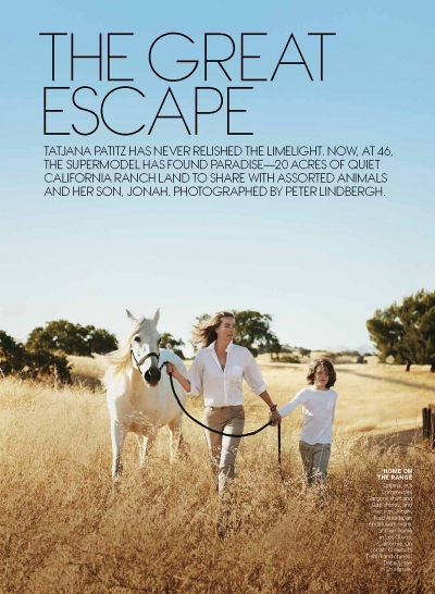 Tatjana Patitz by Peter Lindbergh for Vogue US