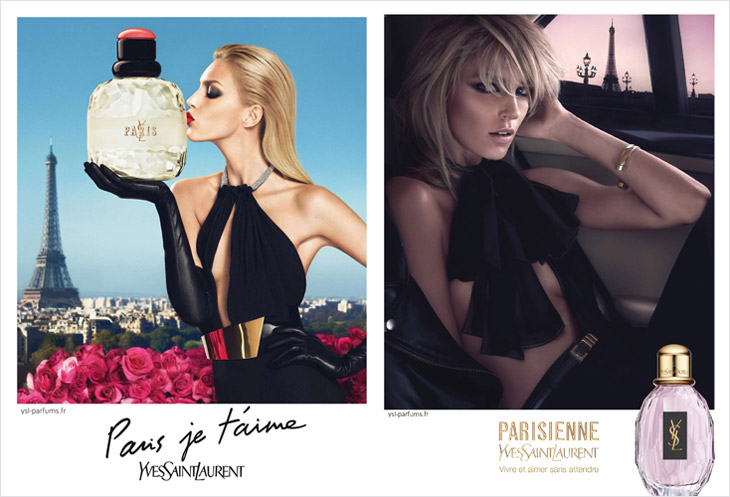 Anja Rubik for YSL Parisienne & Paris je t’aime Fragrance