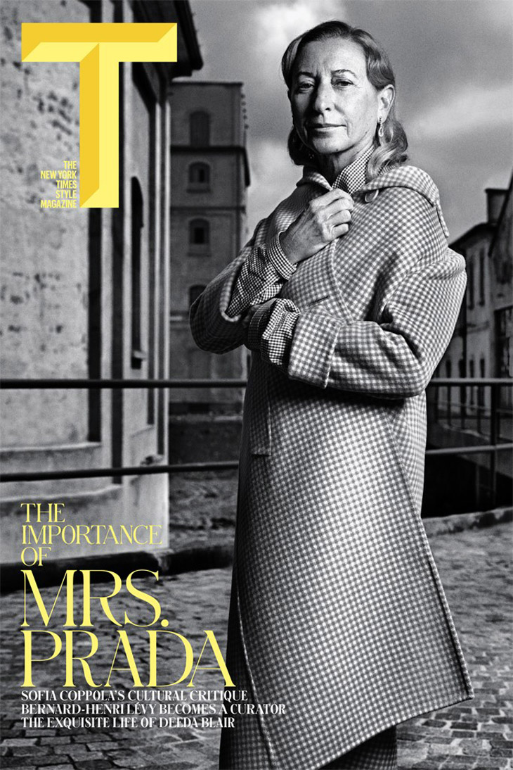Miuccia Prada Covers The NY Times T Style