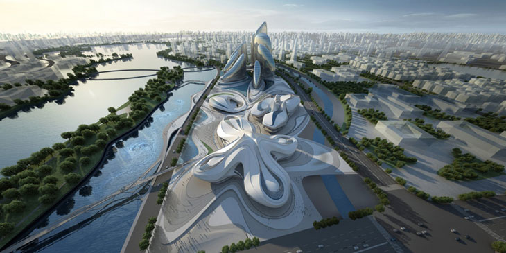 Zaha Hadid Designs Changsha Meixihu International Culture Center