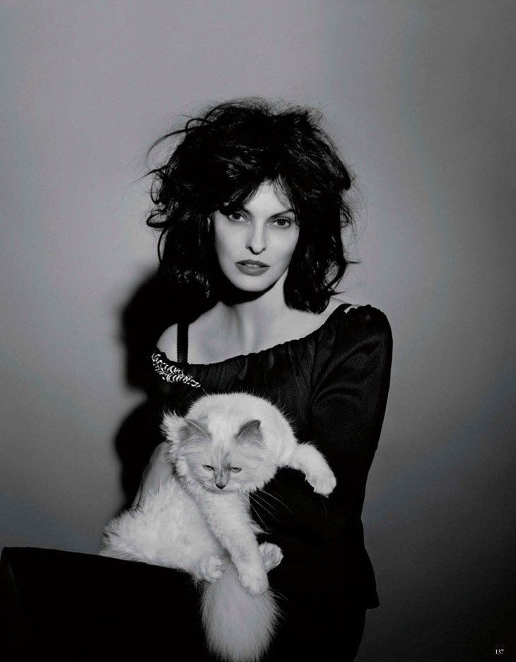 Linda Evangelista by  Karl Lagerfeld for Vogue Germany