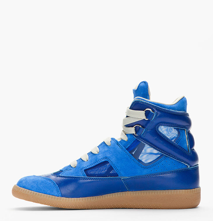 Maison Martin Margiela Suede and Leather Mesh Insert Sneakers