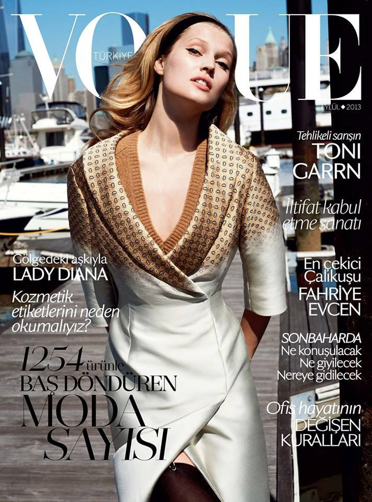 Toni Garrn is Vogue Turkey's September 2013 Cover Girl