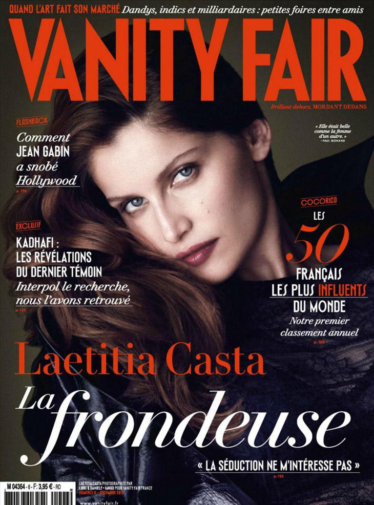 Laetitia Casta for Vanity Fair France December 2013
