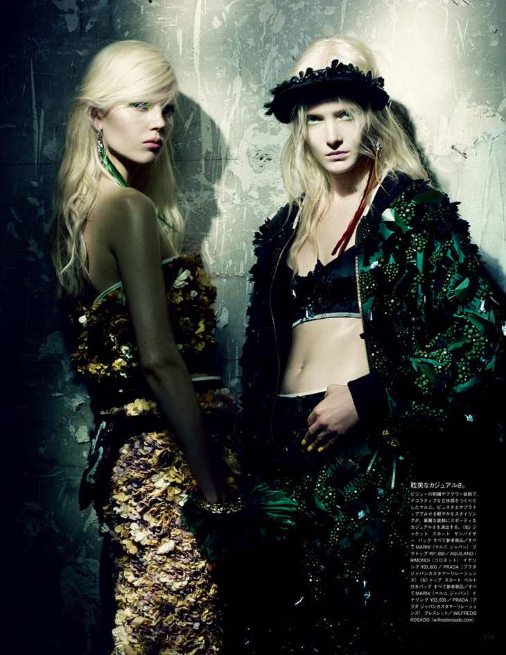 Sasha Luss, Ola Rudnicka & Maja Salamon for Vogue Japan