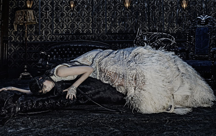 Edie Campbell for Alexander McQueen Fall Winter 2014.15