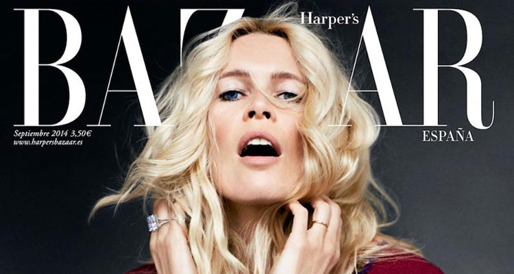 Supermodel Claudia Schiffer for Harper’s Bazaar Spain