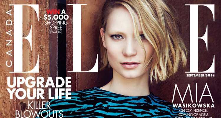 Mia Wasikowska for Elle Canada by Max Abadian
