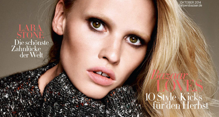 Lara Stone for Harper’s Bazaar Germany October 2014