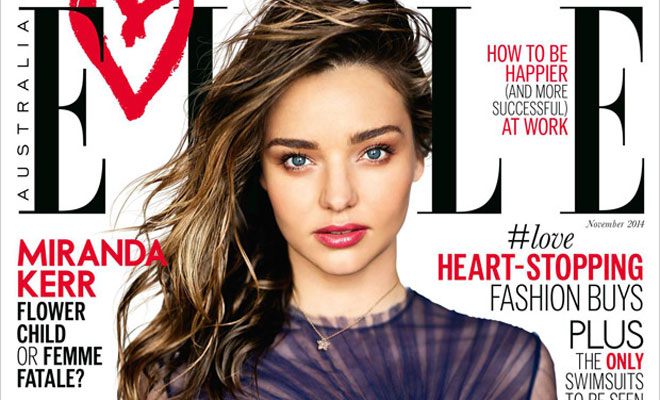 Miranda Kerr for Elle Australia November 2014