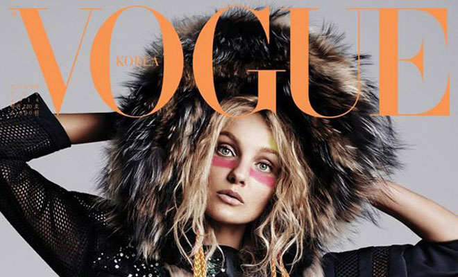 Caroline Trentini for Vogue Korea by Steven Pan