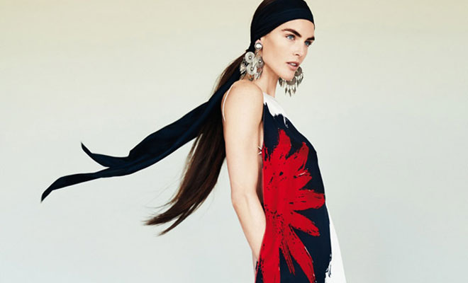 Hilary Rhoda for Glamour US by Patrick Demarchelier