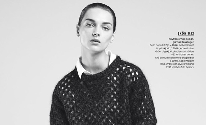 Daga Ziober for Elle Sweden by Johan Sandberg
