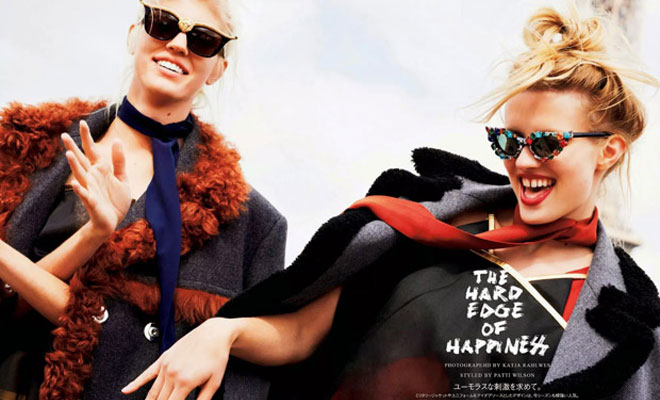 Devon Windsor & Natalia Siodmiak for Vogue Japan