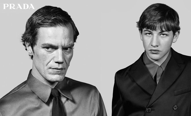 Scoot McNairy, Michael Shannon, Tye Sheridan As The Faces of PRADA