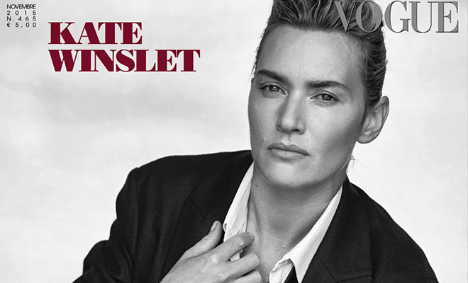 KATE WINSLET & PETER LINDBERGH For L’UOMO Vogue