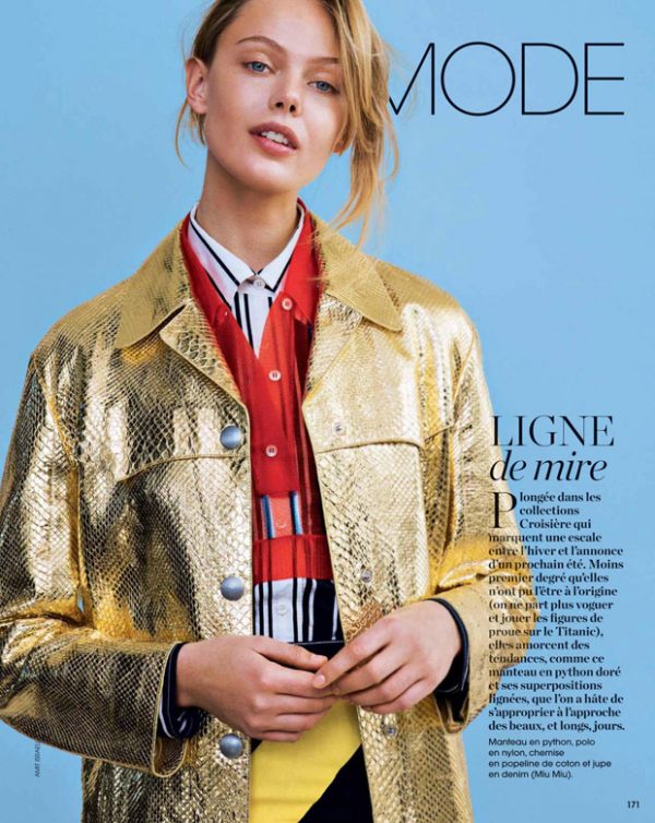 Frida Gustavsson for Marie Claire France by Amit Israeli