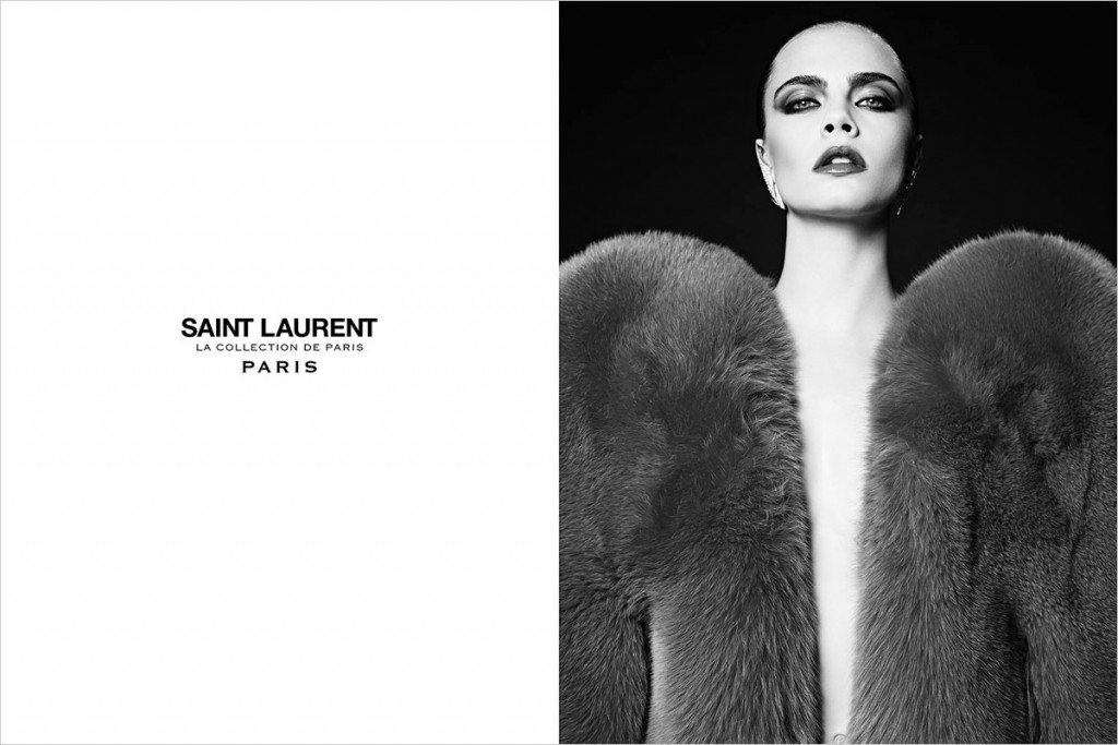 Cara Delevingne for Saint Laurent La Collection de Paris FW16