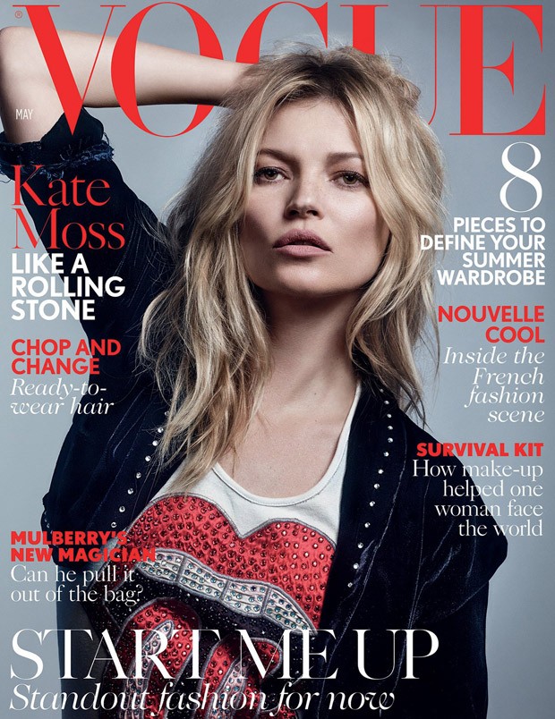 Kate Moss Covers Vogue UK May 2016