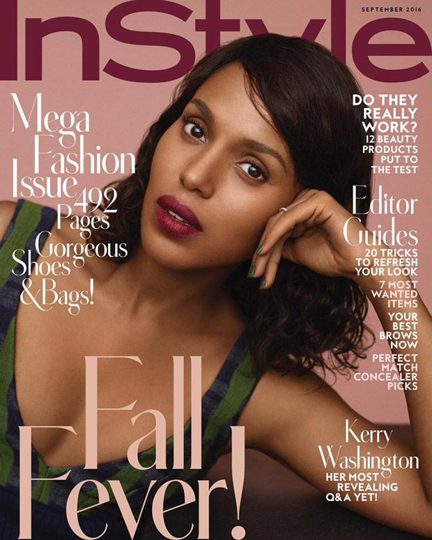 Kerry Washington Stars on the Cover of InStyle US September 2016 Issue(00)