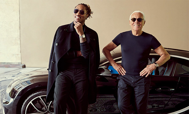 GQ brings Giorgio Armani, Future and Bugatti Together