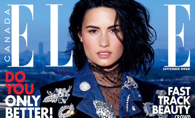 DEMI LOVATO IN MIU MIU FOR ELLE CANADA