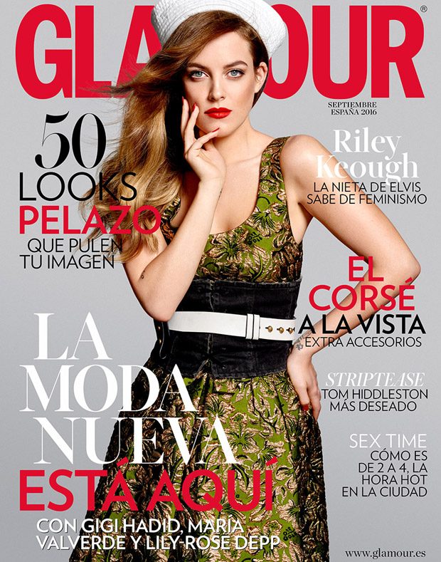 Riley Keough Stars in Glamour Spain September 2016 Cover Story