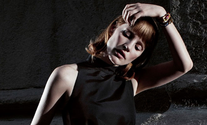 SEE JESSICA CHASTAIN AS THE NEW PRADA GIRL