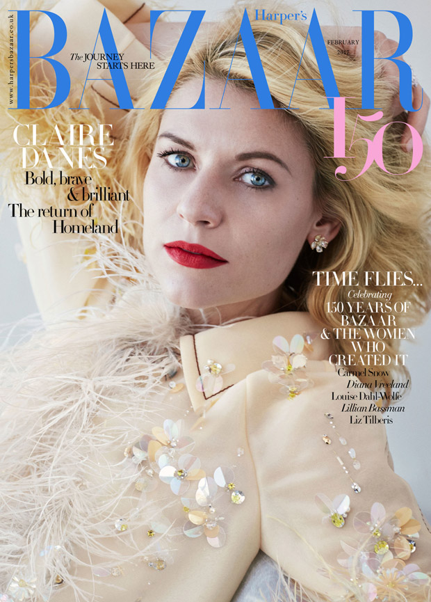 Claire Danes is the Cover Star of Harper's Bazaar UK February 2017 Issue