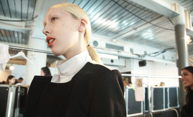 #LFW Backstage at EUDON CHOI FALL WINTER 2017