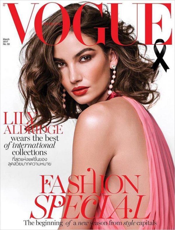 Lily Aldridge Covers Vogue Thailand March 2017 Issue