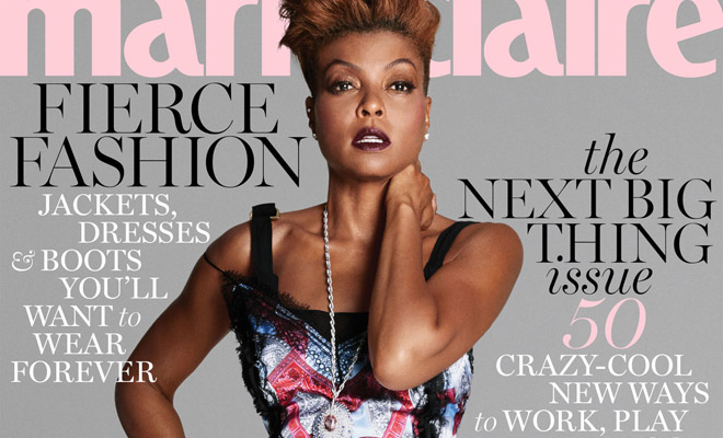 Taraji P. Henson Rocks Versace for Marie Claire October 2017 Issue