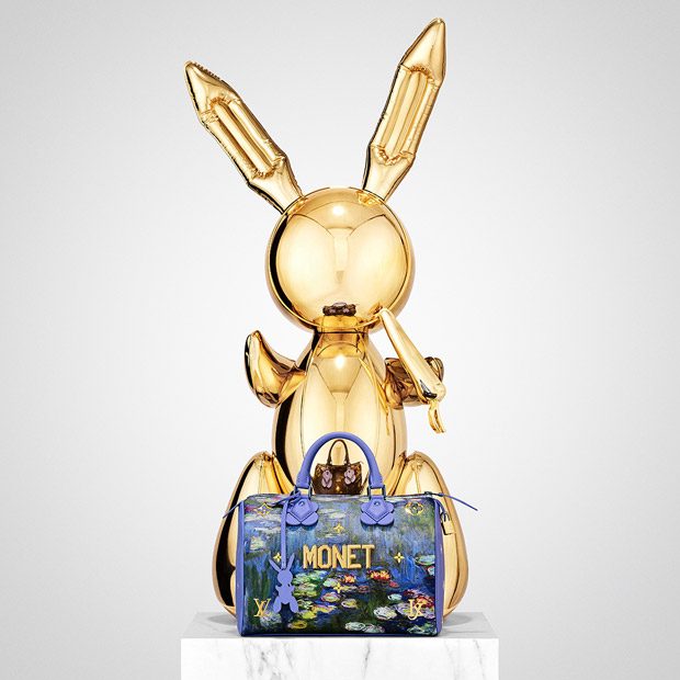 Periwinkle Calfskin Jeff Koons Masters Water Lilies Monet Sarah Wallet Gold  Hardware, 2017, Life is Beautiful: London, 2021