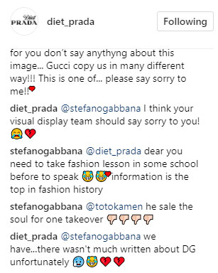 dolce and gabbana diet prada