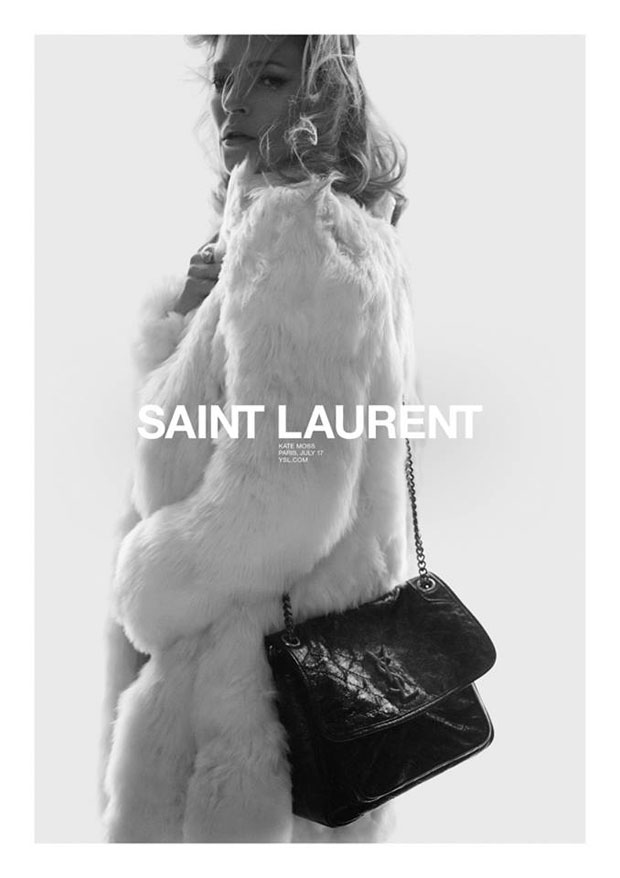Supermodel Kate Moss for Saint Laurent SS18 by David Sims