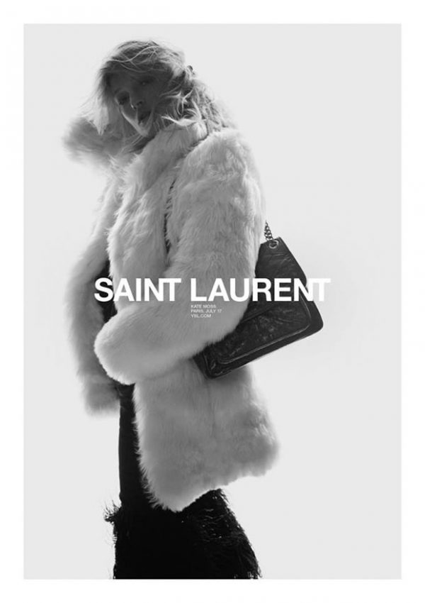 Supermodel Kate Moss for Saint Laurent SS18 by David Sims