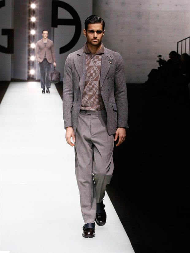 Giorgio Armani offers soft, fluid winter designs at Milan Fashion Week