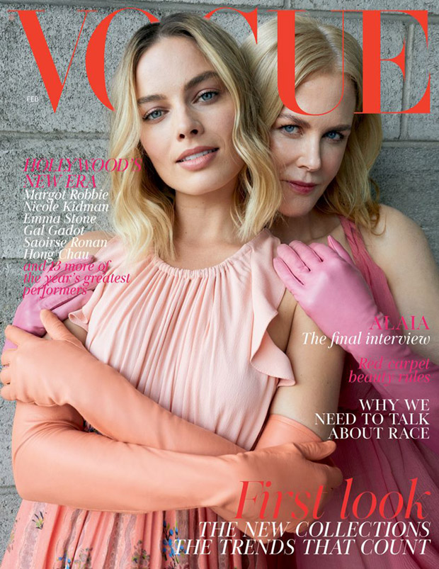Nicole Kidman Margot Robbie Cover British Vogue February 2018 Issue
