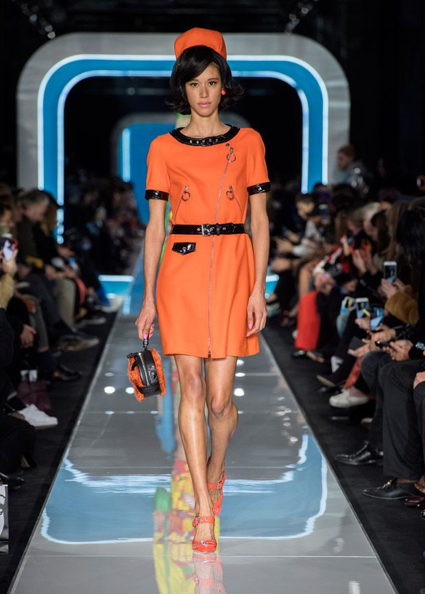 MOSCHINO vs. X-Files: Jackie O joins Aliens on the Runway
