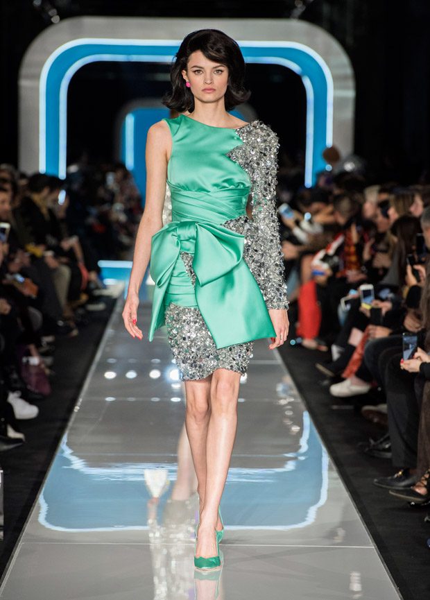 MOSCHINO vs. X-Files: Jackie O joins Aliens on the Runway