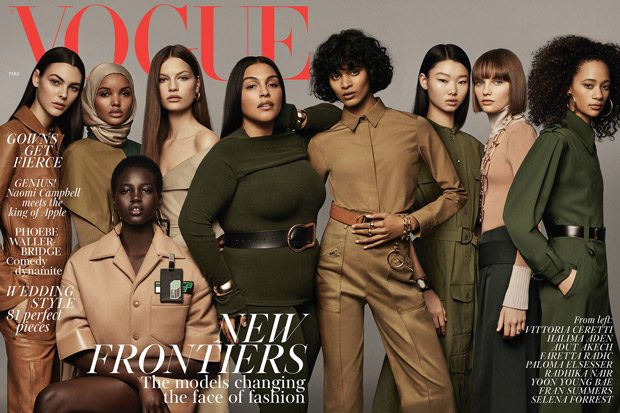 Top Models Cover British Vogue Magazine May 2018 Issue