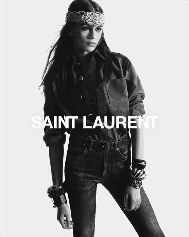 DIARY OF A CLOTHESHORSE: MUST SEE- Kaia Gerber for Saint Laurent Fall 2018